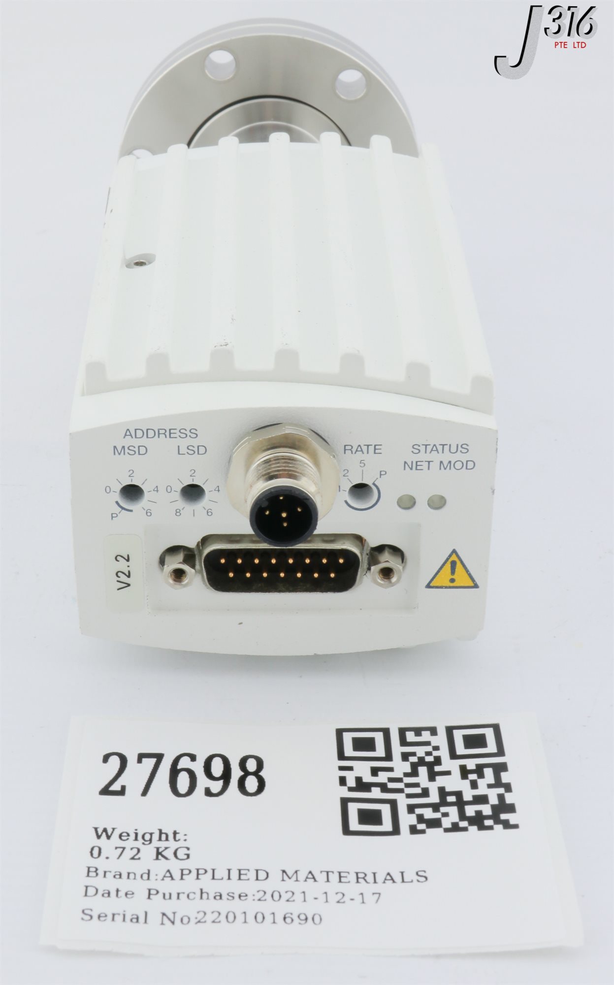 オーダー用イメージ画像 27698 APPLIED MATERIALS HOT ION / PIRANI GAUGE W/ 354-491 SNSR